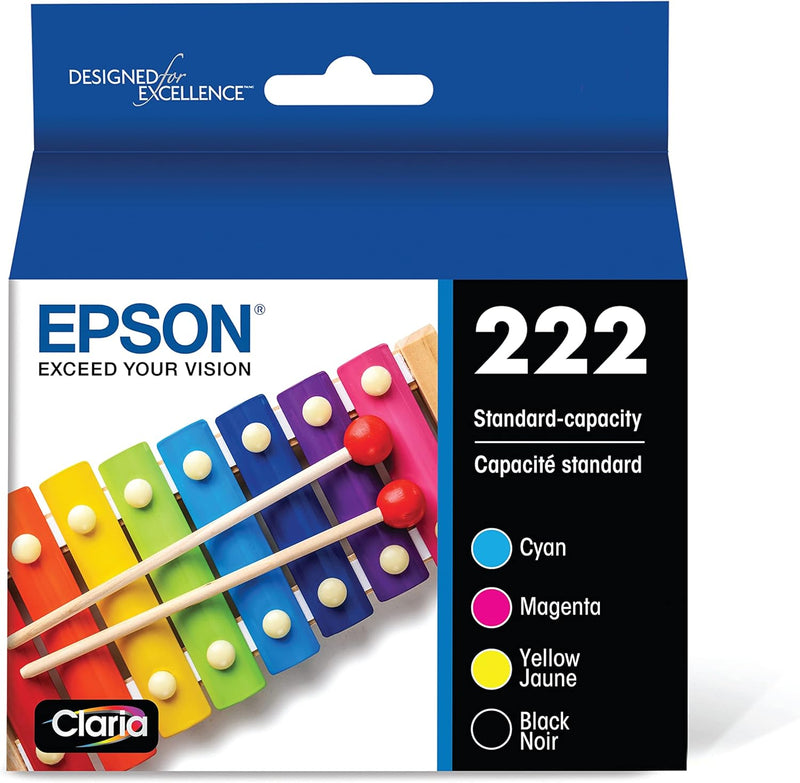 T222120-BCS Epson T222 Black and Color Combo Ink Cartridges,