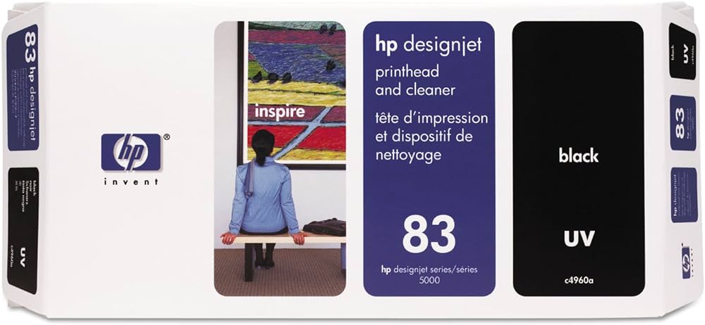 HP 83 UV Black Printhead and Cleaner