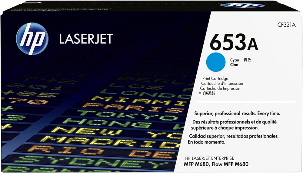 HP 653A Cyan LaserJet Toner Cartridge
