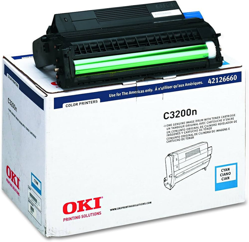 42126660 C3200N CYAN IMAGE DRUM "TYPE C6" (SHIPS W/ONE TONER