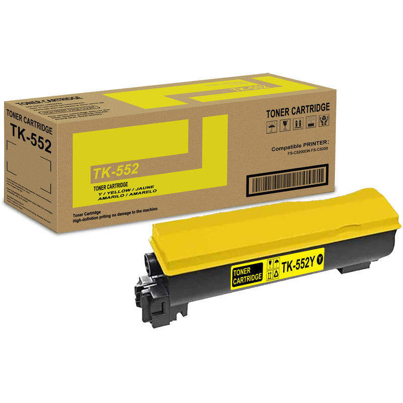 Kyocera Mita Genuine OEM TK552Y (TK-552Y) Yellow Toner Cartridge (6K YLD)
