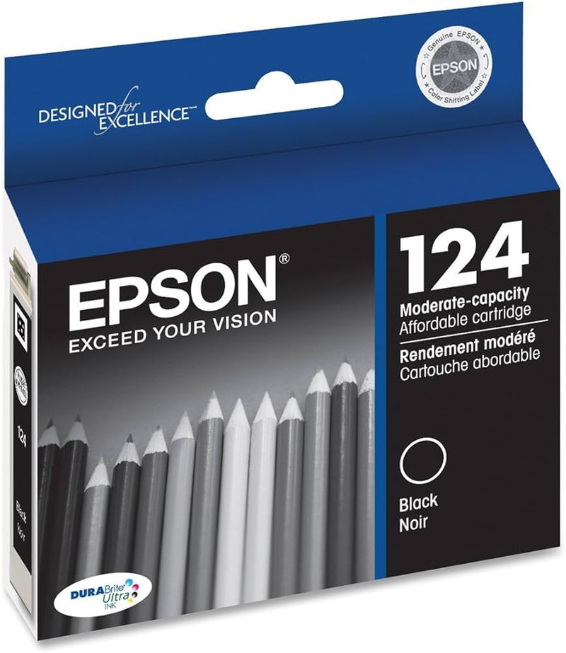 T124120-S EPSON DURABRITE ULTRA INK BLACK, STYLUS NX125/127/
