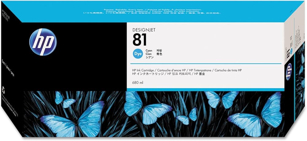 HP 81 Cyan Dye Ink Cartridge