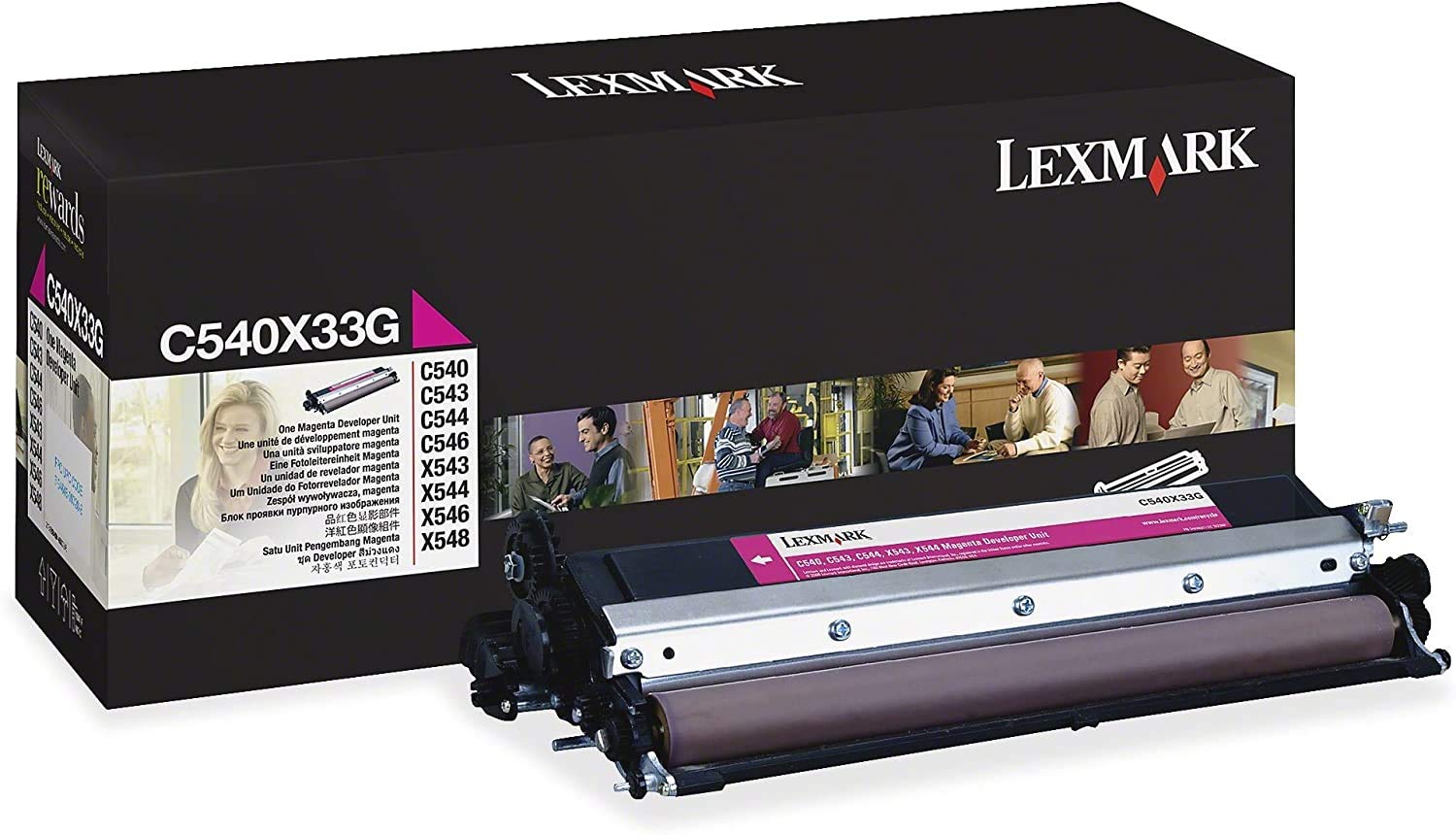 C540X33G C54X/X54X DEVELOPER UNIT, MAGENTA, 30K  toners.ca