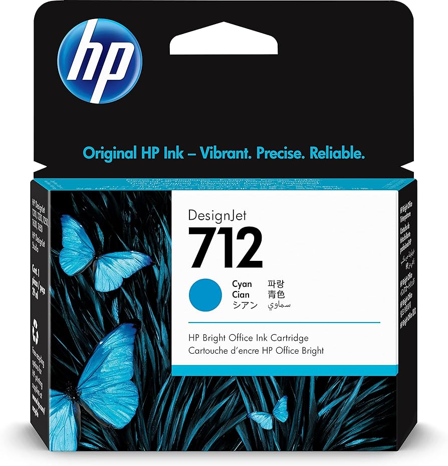 HP 712 29ml Cyan Ink Cartridge