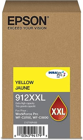T912XXL420 Epson T912 Extra High Capacity Yellow Original Ink Cartridge