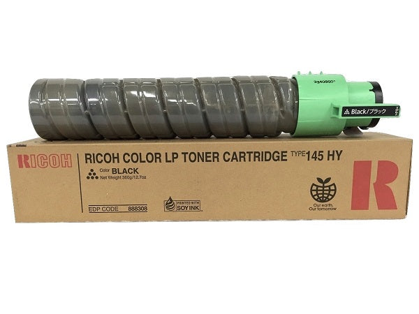Ricoh Genuine OEM 888308 Type 145 High Yield Black Toner Cartridge (15K YLD)