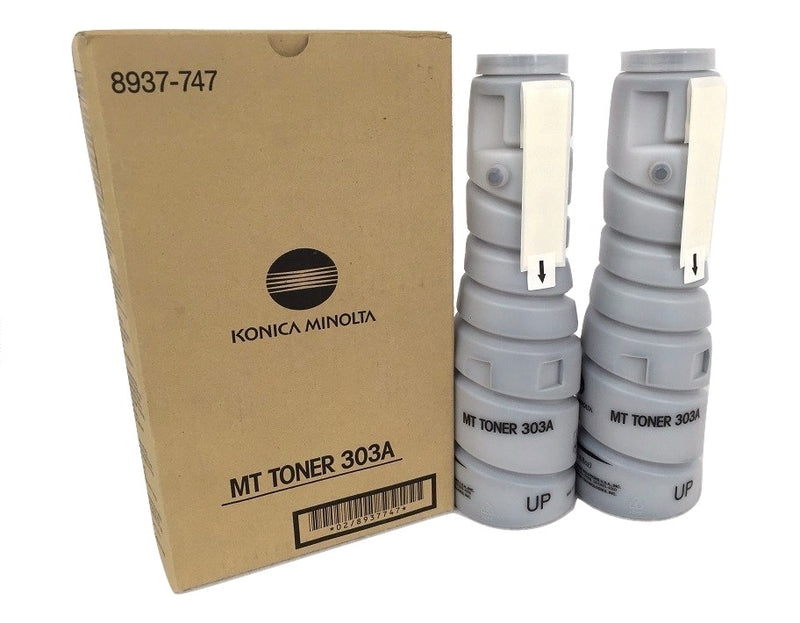 Konica Minolta Genuine OEM 8937747 (8937-747) Type 303A Toner Cartridge (2/BX) (28K YLD)