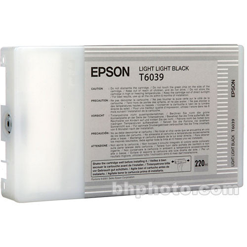 T603900 EPSON ULTRACHROME LIGHT LIGHT BLACK 220ML K3