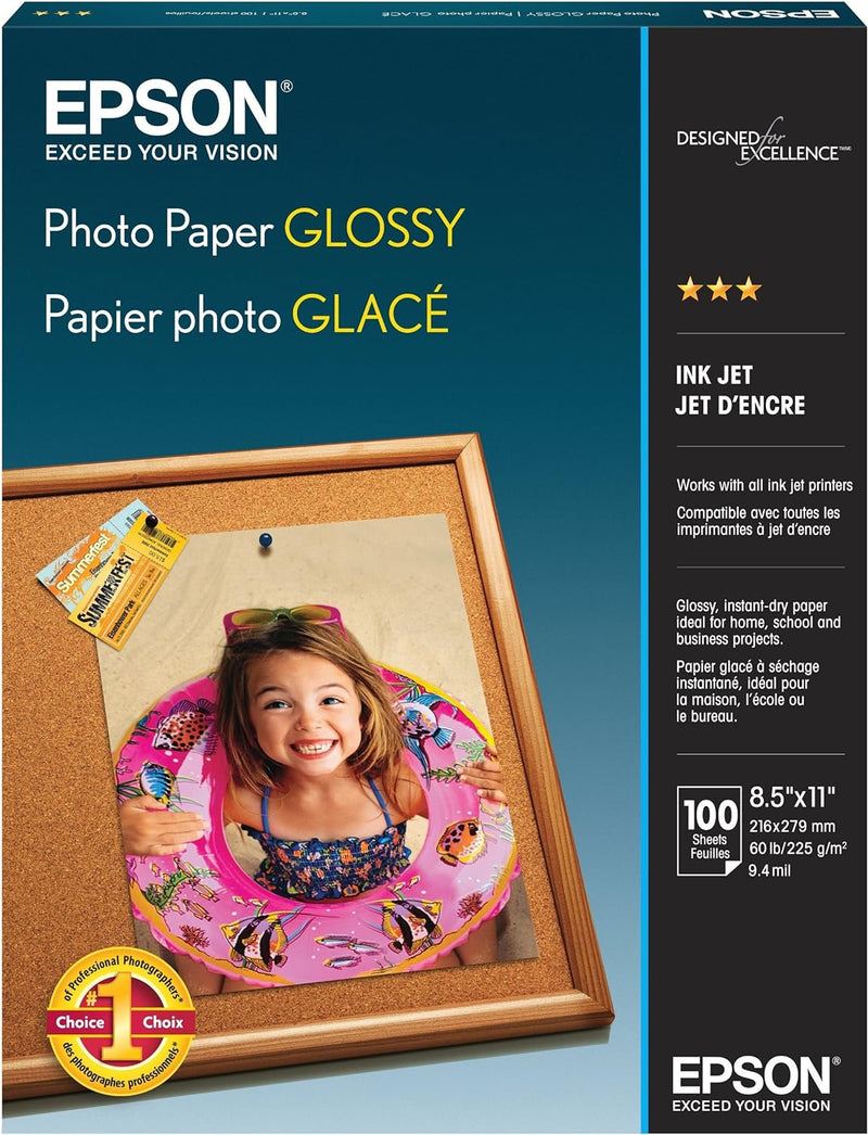 S041271 EPSON PHOTO PAPER LETTER (100 SHEETS)