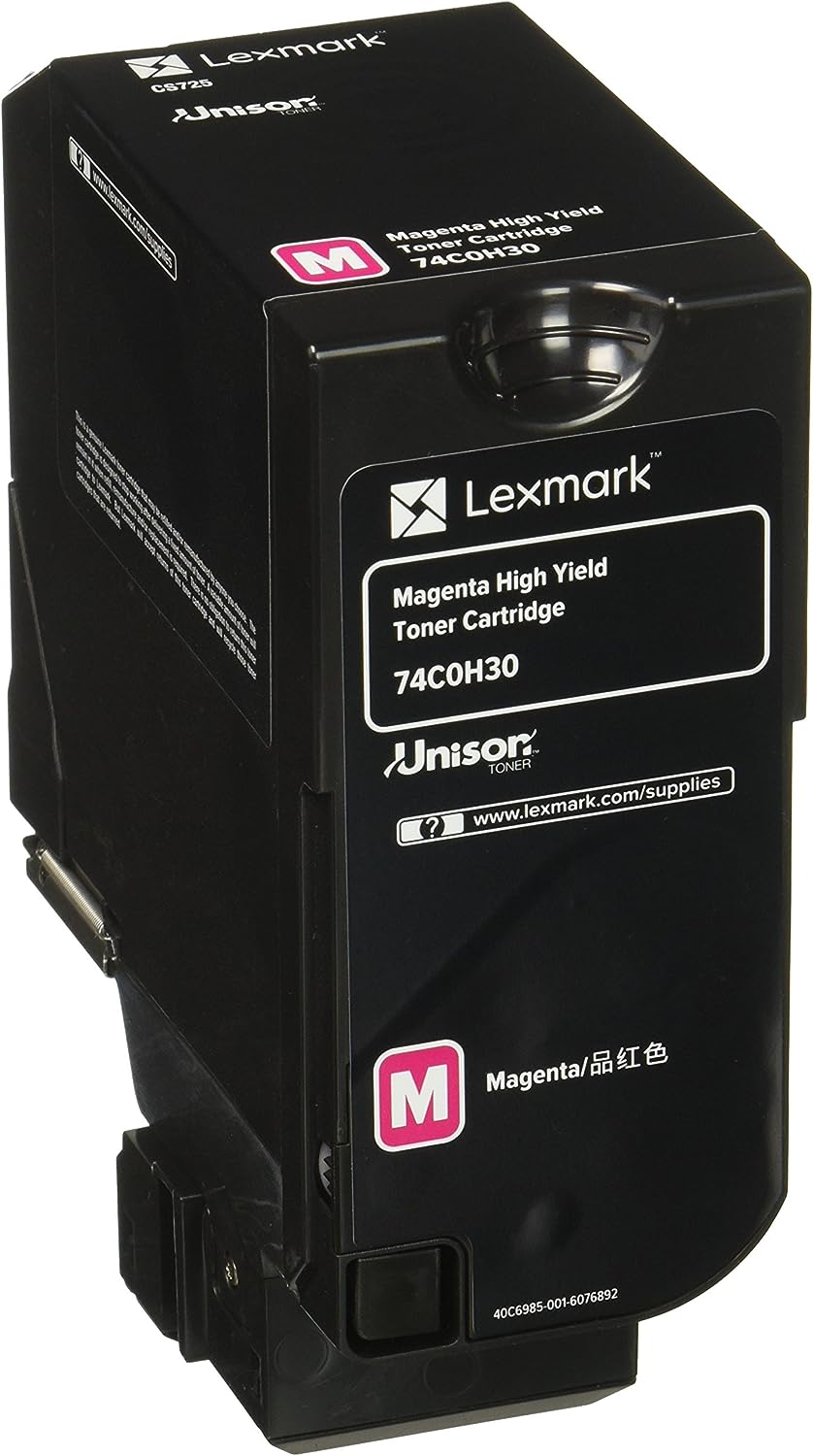 Lexmark CS725 Magenta Toner Cartridge, High Yield, Genuine OEM (74C0HMG, 74C0H30)- Made in Mexico - toners.ca