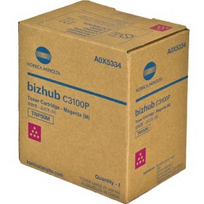Konica Minolta Genuine OEM A0X5334 (TNP50M) Magenta Toner Cartridge (6K YLD)