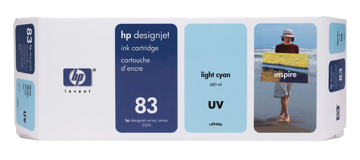 HP No. 83 UV Light Cyan Ink Cartridge