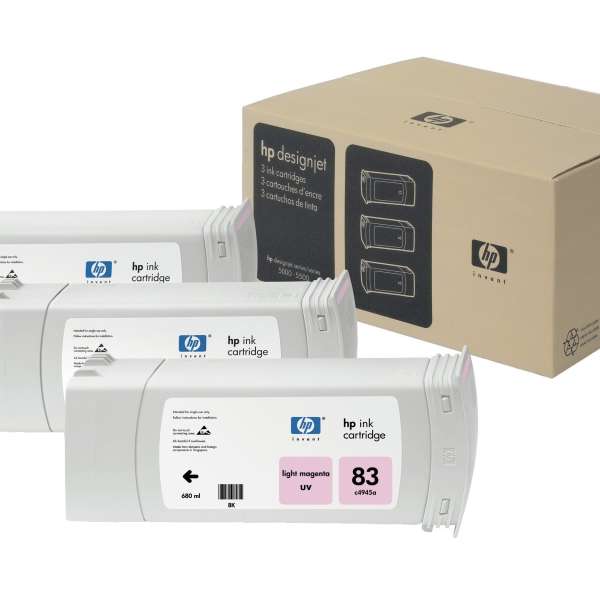 C5077A HP #83 LIGHT MAGENTA UV 3 INK MULTI PACK