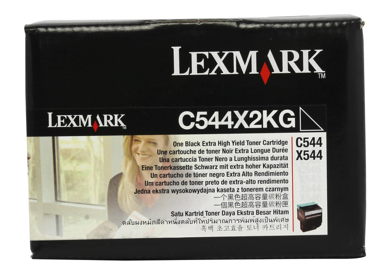 Lexmark C544 Black Toner Cartridge, Extra High Yield, Genuine OEM (C544X2KG, C544X4KG)