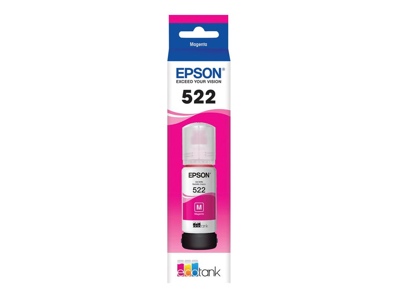 T522320-S Epson T522 Ink Bottle, Dye Magenta, w/Sensor