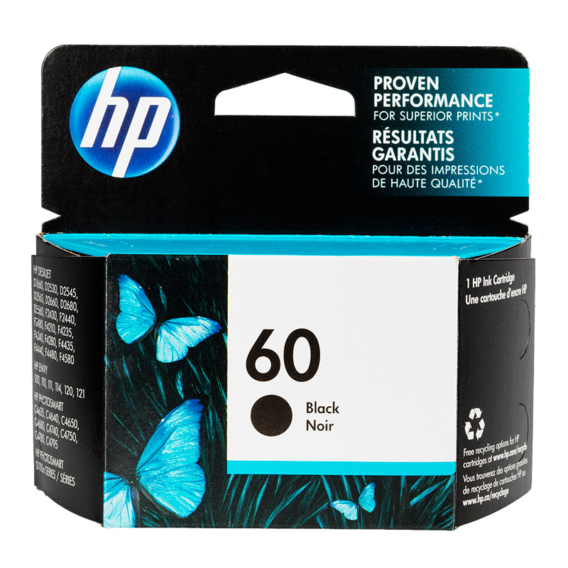 Genuine HP 60 CC640WN Black Ink Cartridge DeskJet D2530 F4280