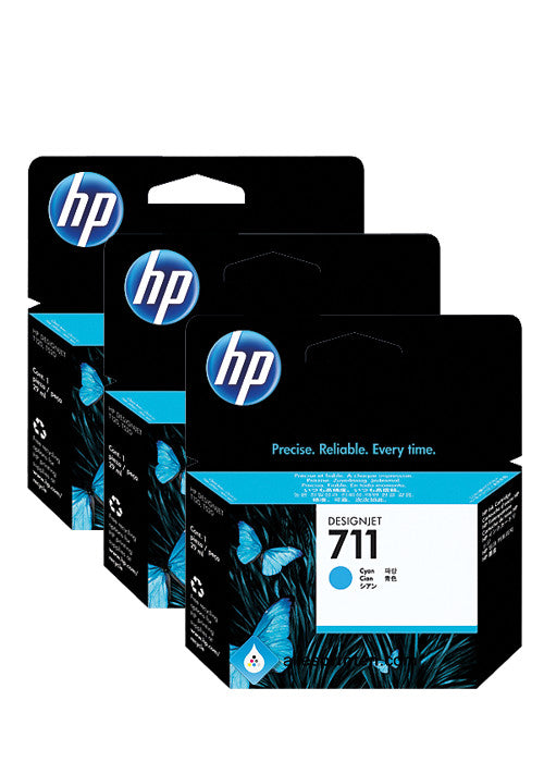 HP 711 3-Pack 29-ml Cyan Ink Cartridge