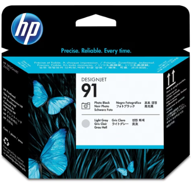 HP 91 Photo Black and Lt Gray Printhead
