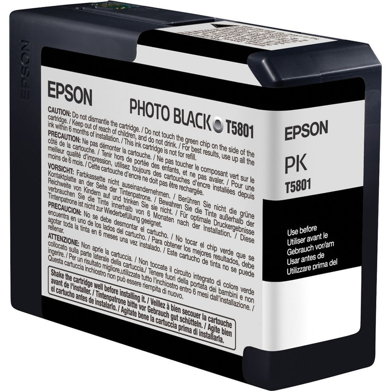 T580100 EPSON ULTRACHROME PHOTO BLACK INK 80ML, STYLUS PRO 3