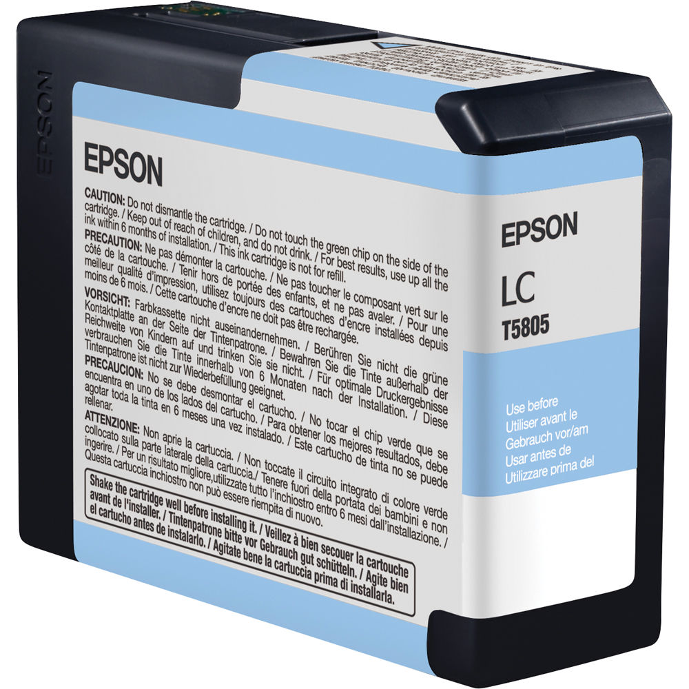 T580500 EPSON ULTRACHROME LIGHT CYAN INK 80ML, STYLUS PRO 38