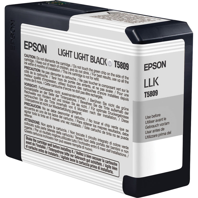T580900 EPSON ULTRACHROME LIGHT LIGHT BLACK INK 80ML, STYLUS
