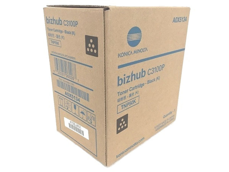Konica Minolta Genuine OEM A0X5134 (TNP50K) Black Toner Cartridge (6K YLD)