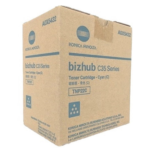 Konica Minolta Genuine OEM A0X5432 (TNP22C) Cyan Toner Cartridge (4.6K YLD)