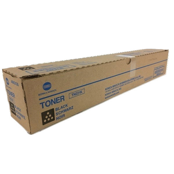 Konica Minolta Genuine A8K3130 (TN221K) Black Toner Cartridge (24K YLD)