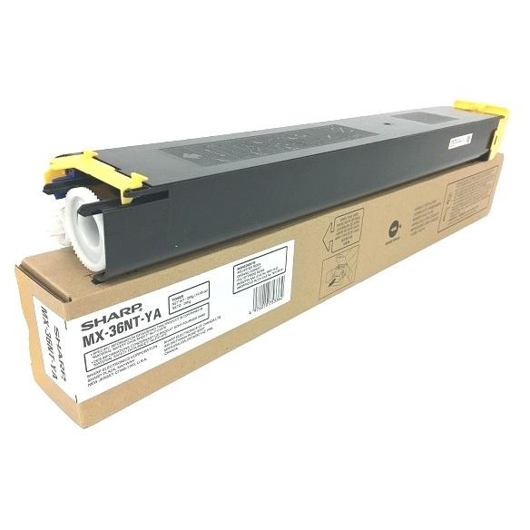 Sharp Genuine OEM MX36NTYA (MX-36NTYA) Yellow Toner Cartridge (15K YLD)