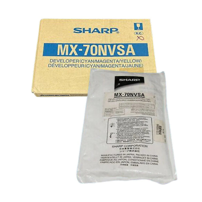 Sharp Genuine OEM MX70NVSA (MX-70NVSA) Color Developer Cyan  Magenta  and Yellow (100K YLD)