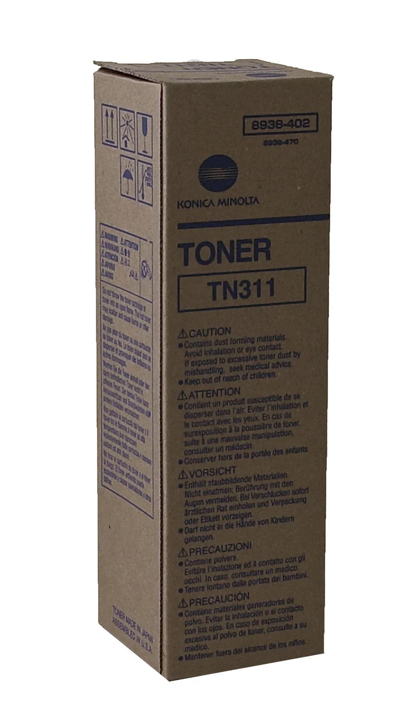 Konica Minolta Genuine OEM 8938402  8938-402 (TN311  TN-311) Black Toner Cartridge (17.5K YLD)