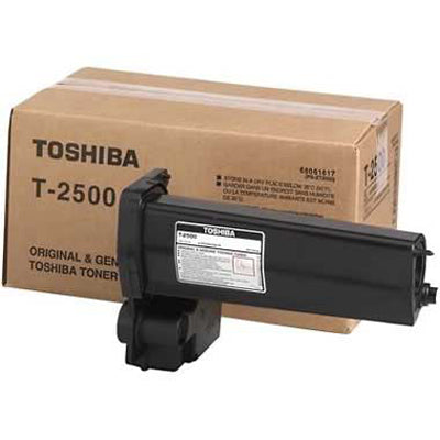 Toshiba Genuine OEM T2500 Black Laser Toner Cartridges (7.5K YLD) (2/BX)