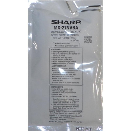 Sharp Genuine OEM MX27NVBA (MX-27NVBA) Black Developer