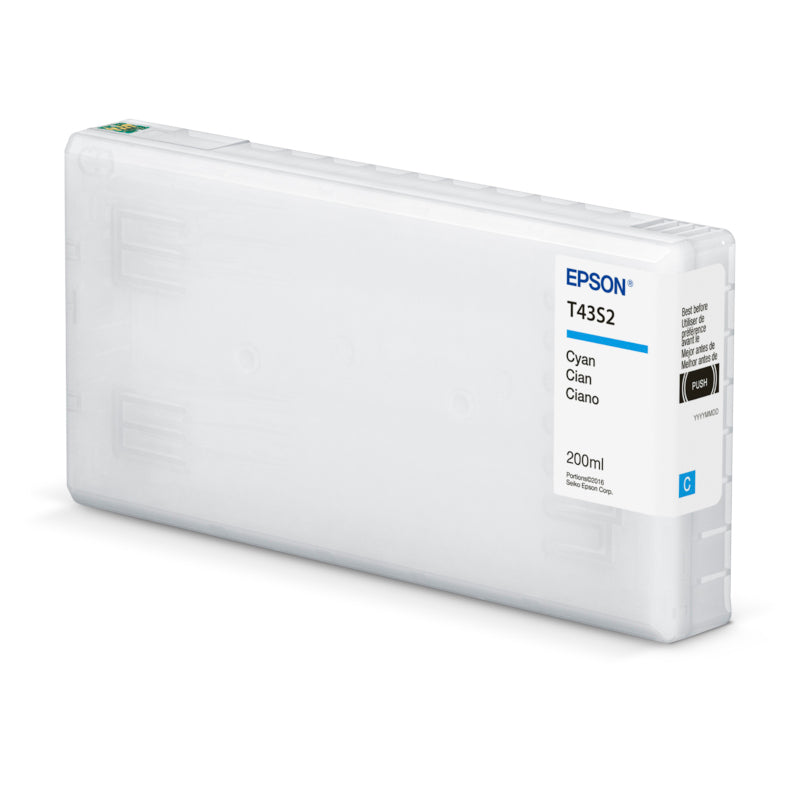 T43S220 Epson SureLab D870 Cyan Ink Cartridge, 200MLT43S220