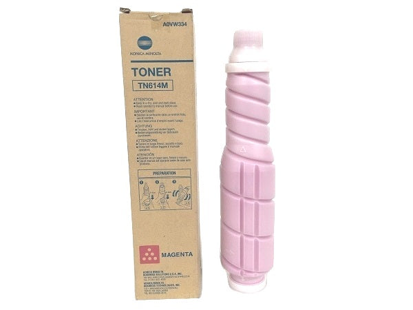 Konica Minolta Genuine OEM TN614M (AKA A0VW334) Magenta Toner Cartridge (26K YLD)