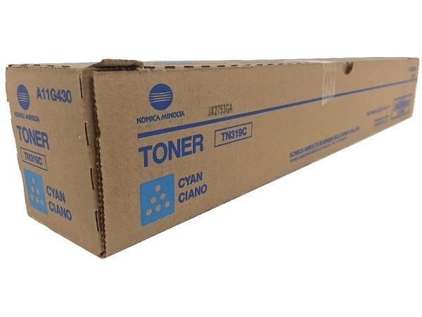 Konica Minolta Genuine OEM TN319C (TN-319C) (A11G430) Cyan Toner Cartridge (26K YLD)