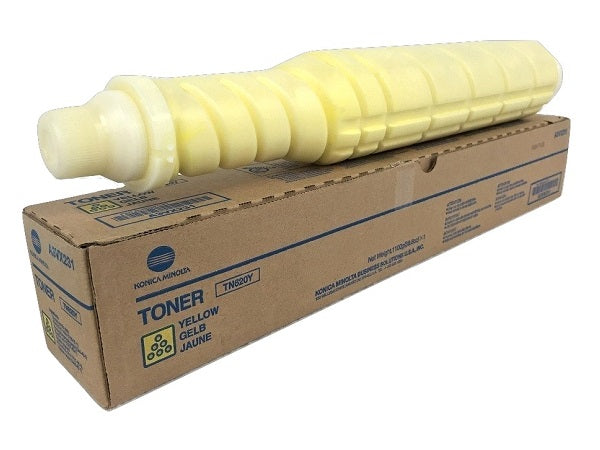 Konica Minolta Genuine OEM TN620Y (A3VX231) Yellow Toner Cartridge (64K YLD)