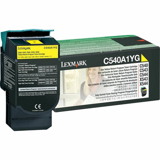 C540A1YG C54X/X54X YELLOW  TONER CARTRIDGE, 1K