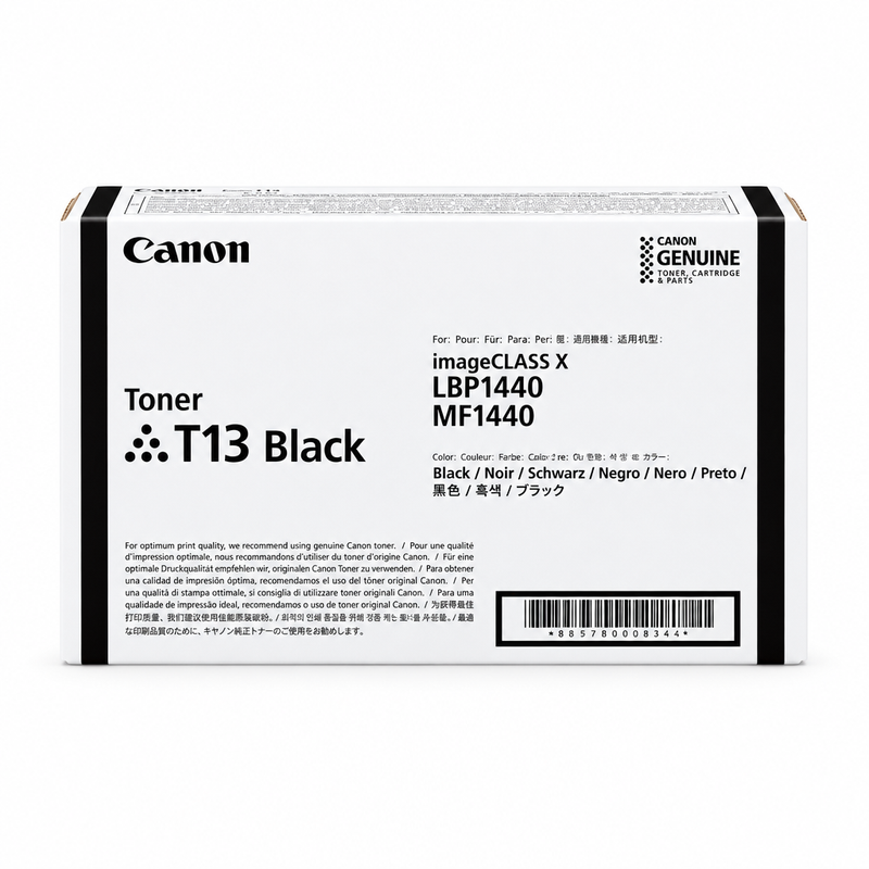 Canon T13 Black toner box on a white background