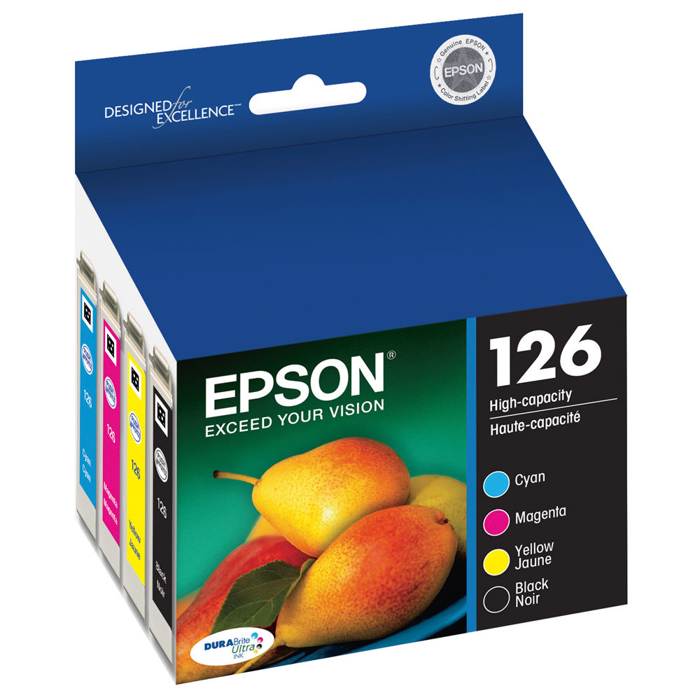 T126120-BCS Epson T126 DuraBrite Ultra Ink Black and Color C
