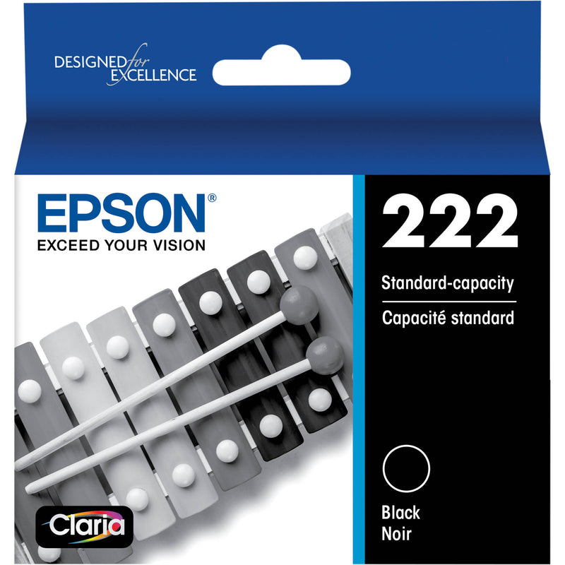 T222120-S Epson T222 Black Ink Cartridge, Standard Capacity