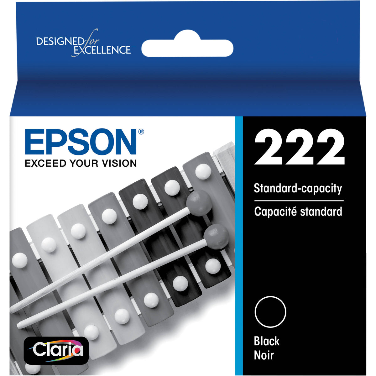 T222120-S Epson T222 Black Ink Cartridge, Standard Capacity