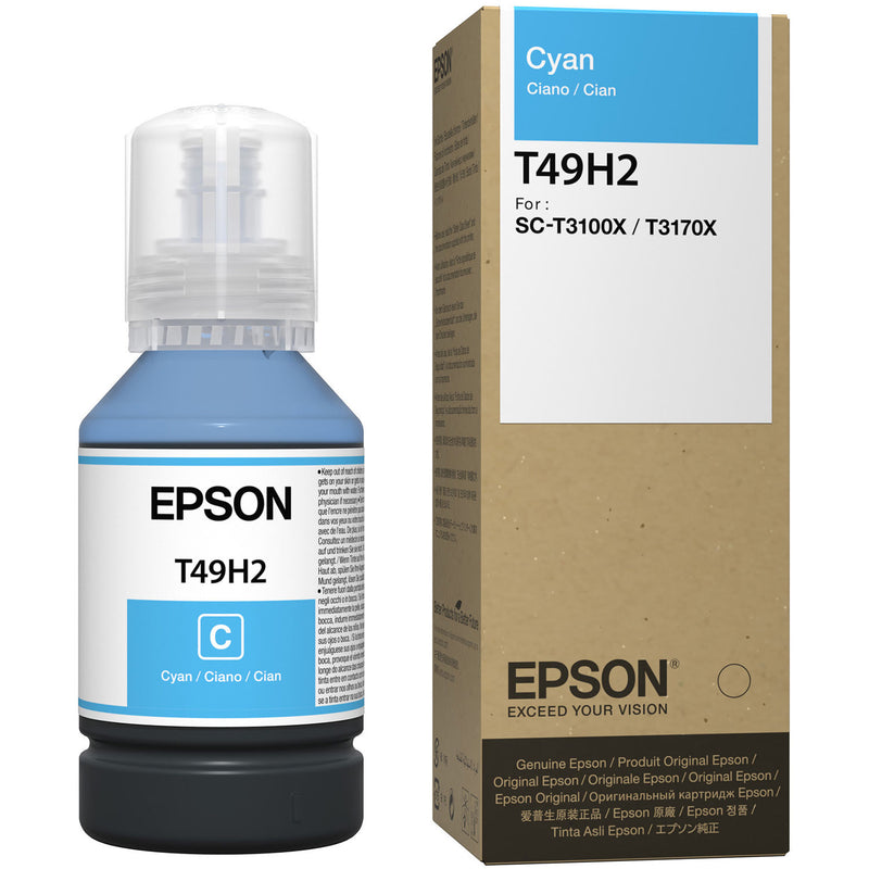 T49H200 Epson T49H Cyan Ink Bottle 140 ML SC-T3170xT49H200