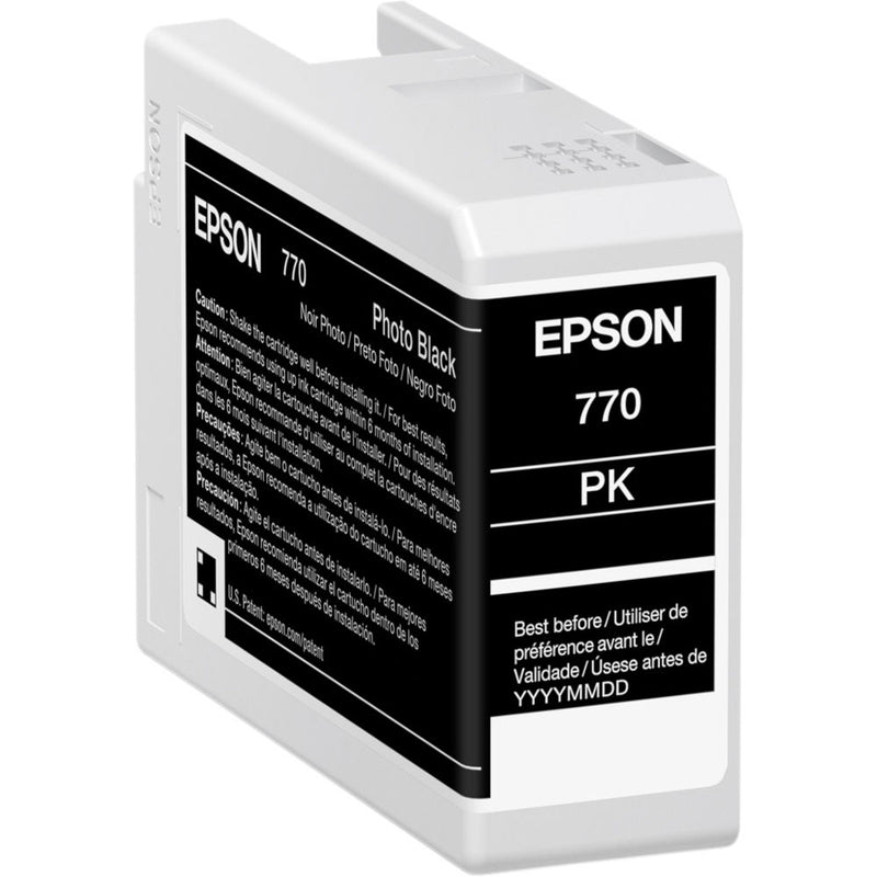 T770120 Epson Ultrachrome PRO10 Black Ink Cartridge, 25MLT77