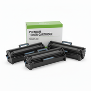 CF258X-C-3PK three blank compatible HP enterprise-style toner cartridges with toners.ca box
