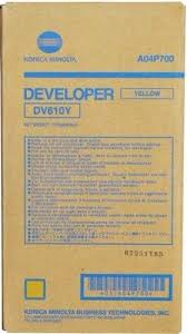Konica Minolta Genuine OEM DV610Y (DV-610Y) Yellow Developer Unit (200K YLD) (AKA A04P700)