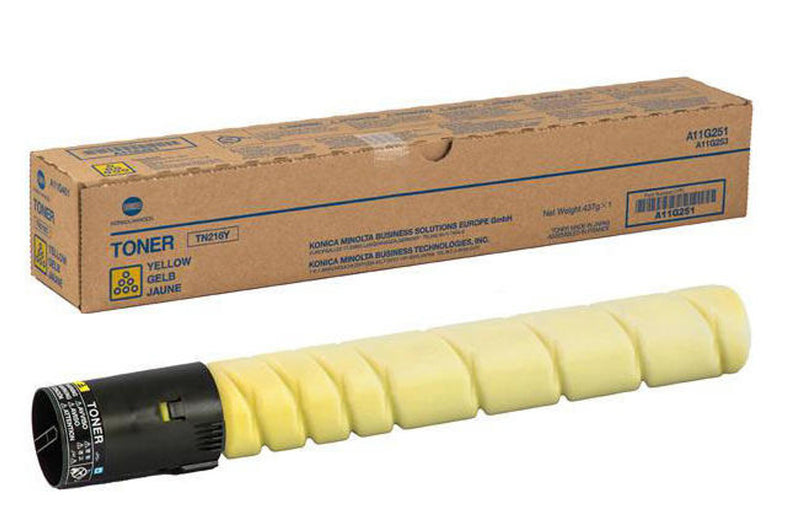 Konica Minolta Genuine OEM TN216Y (TN-216Y) Yellow Toner Cartridge (26K YLD)