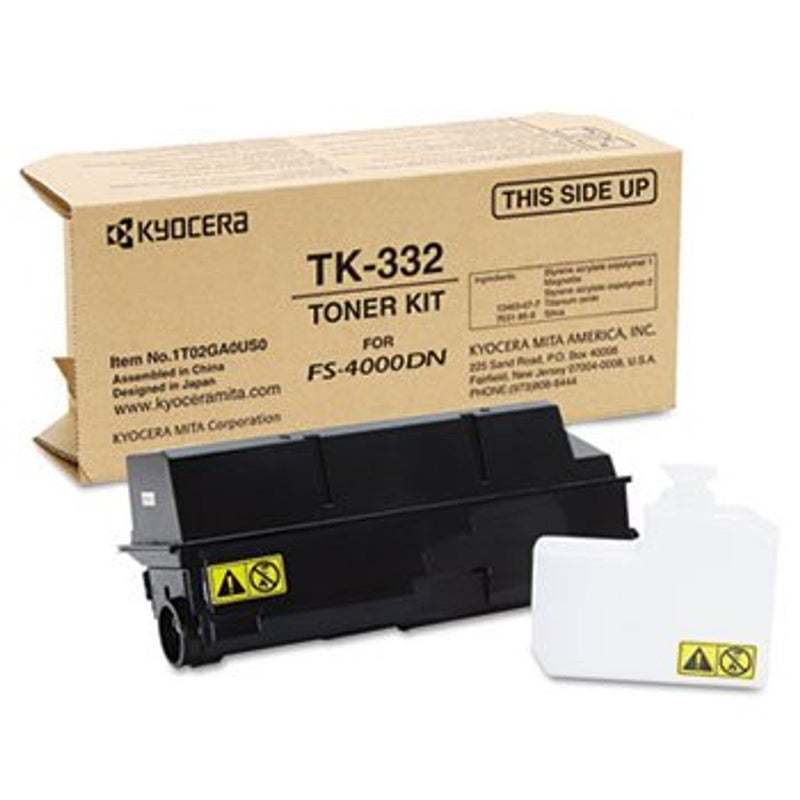 Kyocera Mita Genuine OEM TK332 (TK-332) Black Toner Cartridge (20K YLD) (1T02GA0US0)