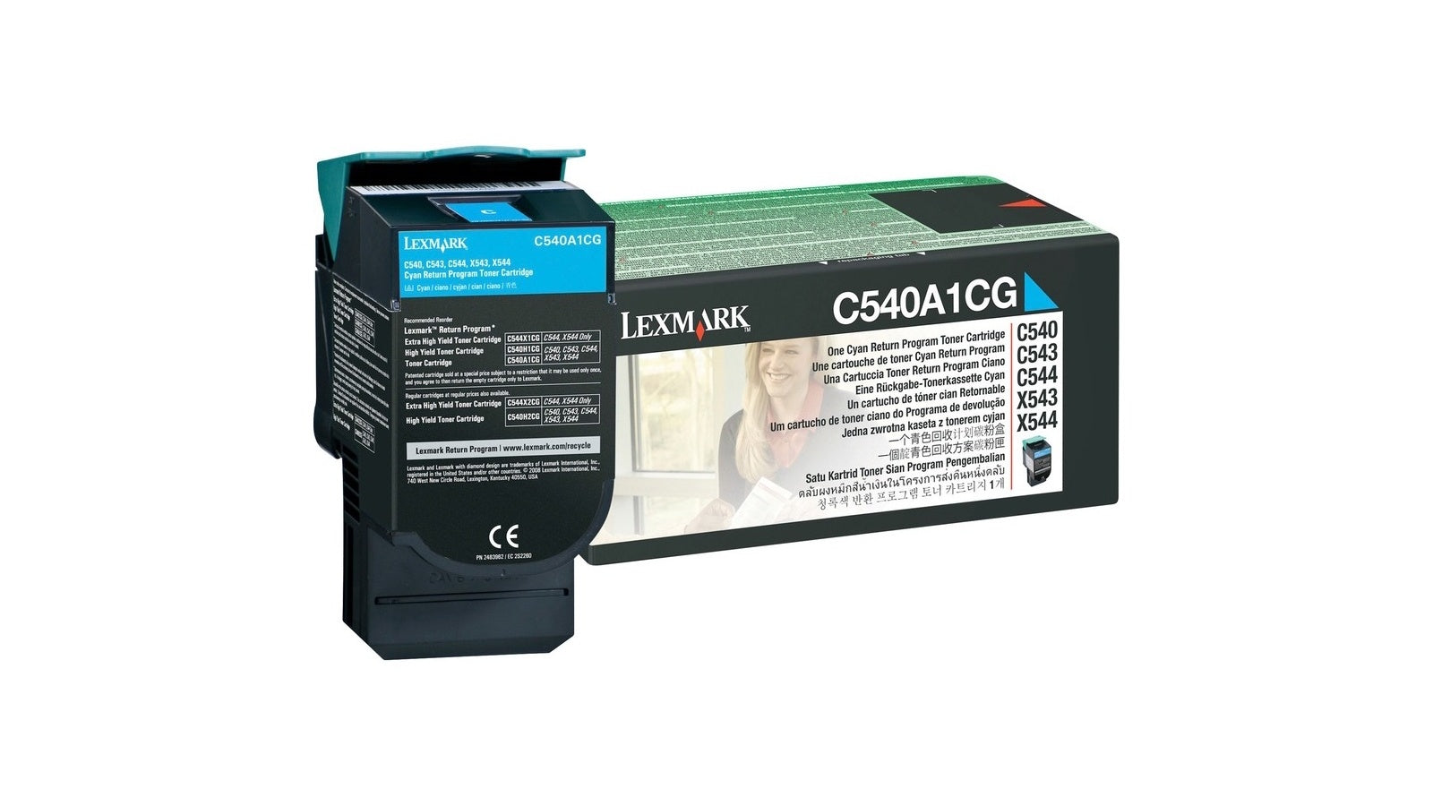C540A1CG C54X/X54X CYAN TONER CARTRIDGE, 1K  toners.ca